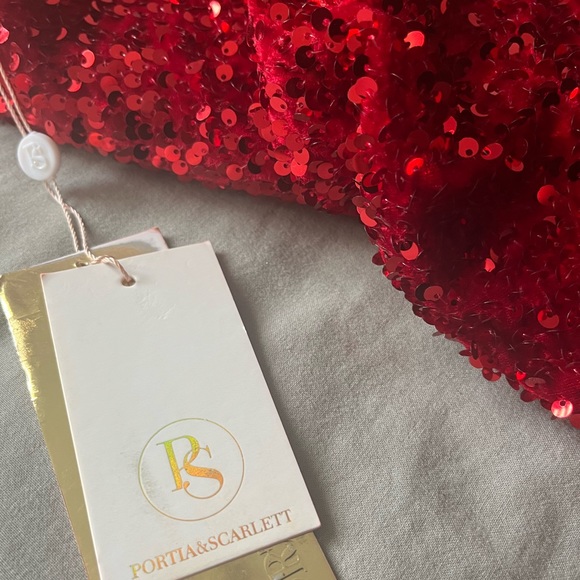 PS21208 Dress Mermaid Style Red Dress - Picture 7 of 8